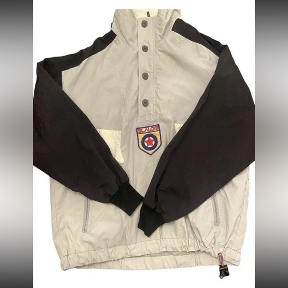 Retro Olympic Ski Winter Jacket With Zip Pockets Size Large Slalom  Vintage - Picture 1 of 7